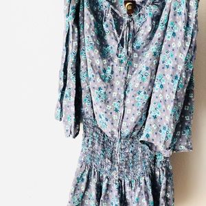 Blue floral dress